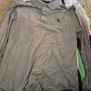 grey long sleeve ralph lauren polo